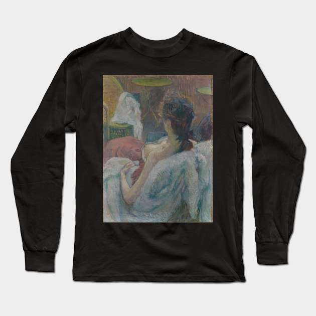 The Model Resting by Toulouse-Lautrec Long Sleeve T-Shirt by Kitchen Sink Stickers and More!